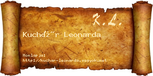 Kuchár Leonarda névjegykártya